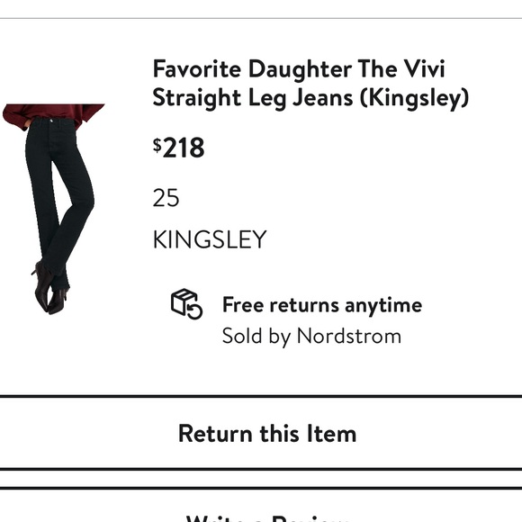 Favorite Daughter Vivi Straight Leg Jeans in color called Kingsley. - Picture 7 of 7